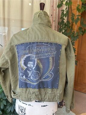 Zara Jimi Hendrix T-Shirt Military Jacket